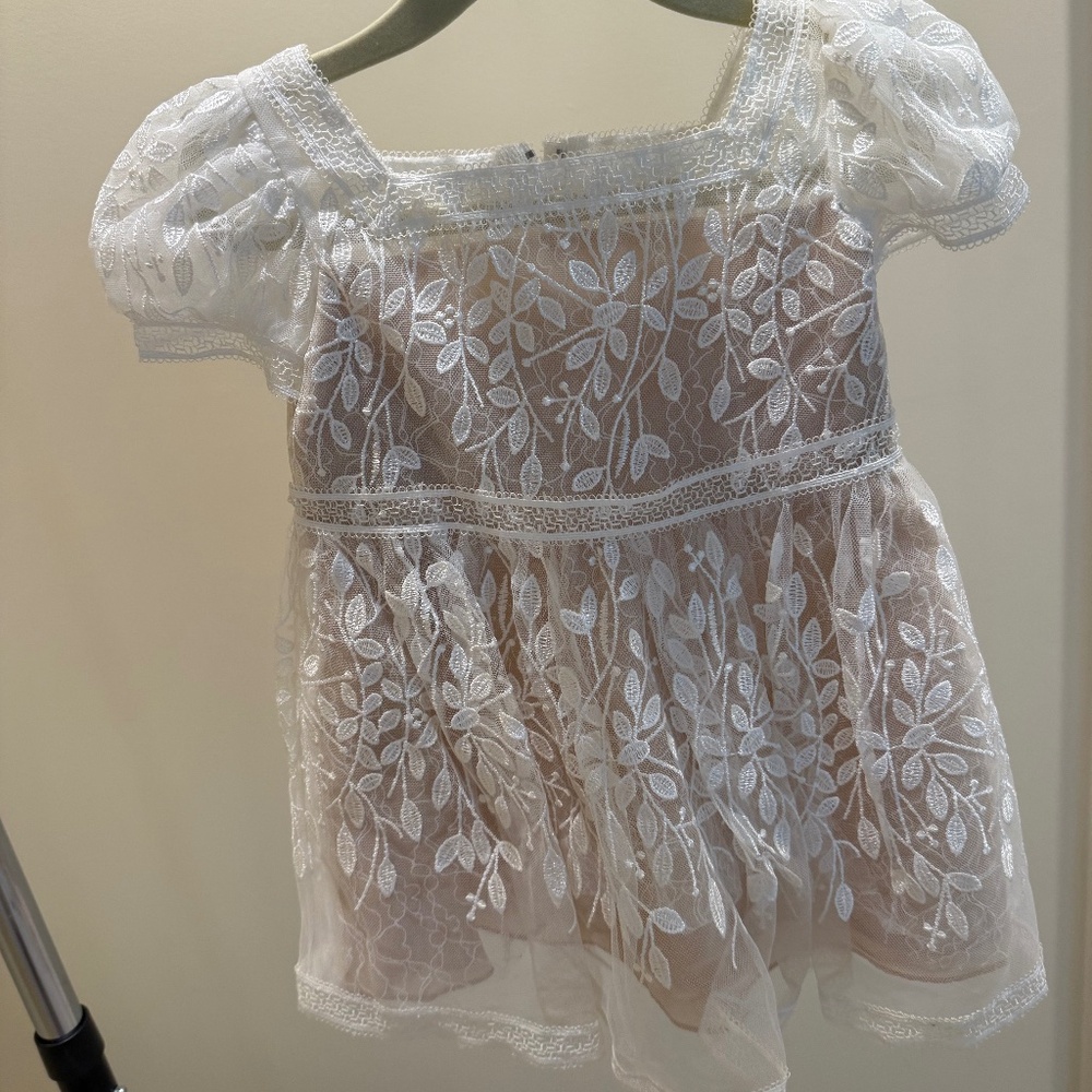 Flower girl dress | Blush lace | 2T